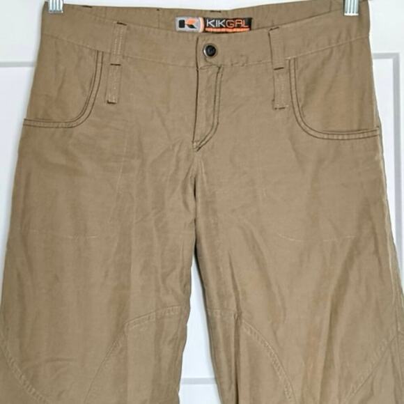 Rare KIKGIRL Vintage Straight-Leg Cargo Pants Brown Size 3 - Picture 4 of 10